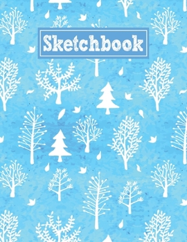 Sketchbook: 8.5 x 11 Notebook for Creative Drawing and Sketching Activities with Watercolor Trees Themed Cover Design