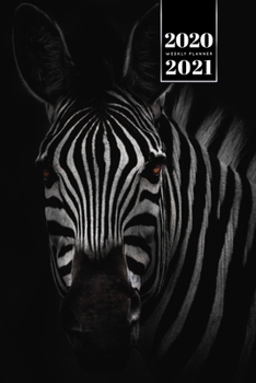 Paperback Zabra Safari Africa Savannah Week Planner Weekly Organizer Calendar 2020 / 2021 - Dark Stripes: Cute Wildlife Animal Pet Bullet Journal Notebook Diary Book