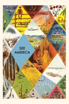 Paperback Vintage Journal See America Travel Poster Book