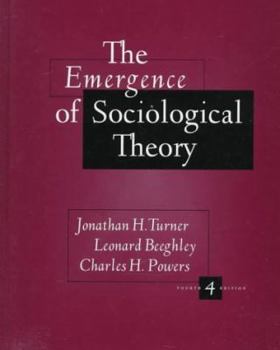 Hardcover Emergence of Sociological Theory Book