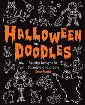 Paperback Halloween Doodles: Spooky Designs to Complete and Create Book