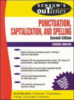 Paperback Schaum's Outline of Punctuation, Capitalization & Spelling Book