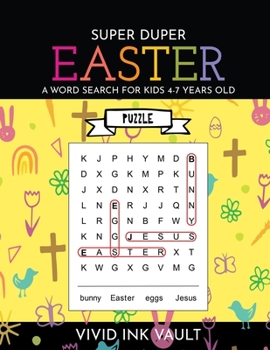 Paperback SUPER DUPER Easter - A Word Search for Kids 4-7 Years Old Book