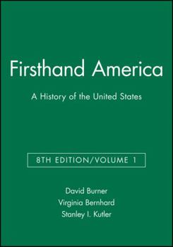 Paperback Firsthand America: A History of the United States, Volume 1 Book