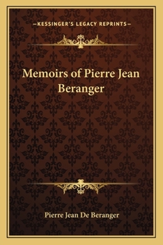 Paperback Memoirs of Pierre Jean Beranger Book