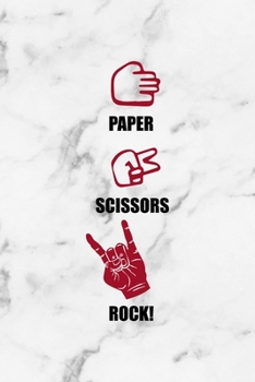 Paper Scissors Rock!: Rock Notebook Journal Composition Blank Lined Diary Notepad 120 Pages Paperback White Marble