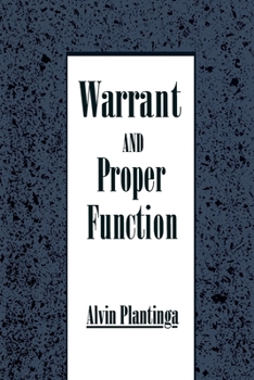 Paperback Warrant and Proper Function Book