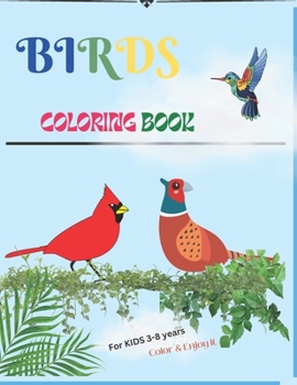 Paperback Birds Coloring Book: For Kids 3-8 years Book