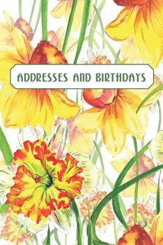 Paperback Addresses and Birthdays: Watercolor Daffodils Book