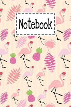 Paperback Notebook: Cute Flamingo Gifts Cartoon Cover Notebook lined Paperback For Girls Boys Kids Teens For Taking Note & Ideas. Perfect Book