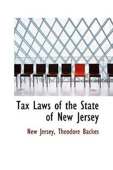 Paperback Tax Laws of the State of New Jersey Book
