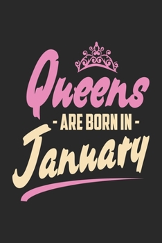 Paperback Queens are born in january: January Birthday Line Journal Book