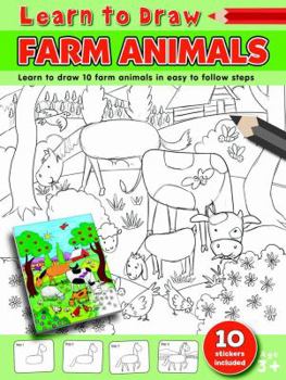 Paperback Learn to Draw Farm Animals: Learning To Draw Activity Book