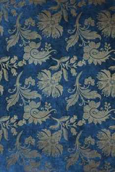 Paperback Blue Floral Velvet Composition Notebook - Small Unruled Notebook - 6x9 Blank Notebook (Softcover Journal / Notebook / Sketchbook / Diary) Book