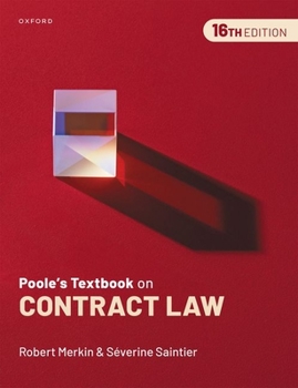 Paperback Pooles Textbook on Contract Law 16th Edition Book