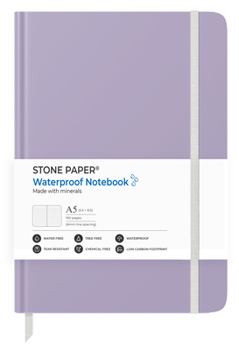 Hardcover Stone Paper Lavender Lined Notebook Book