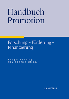 Hardcover Handbuch Promotion: Forschung Forderung Finanzierung [German] Book