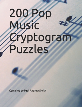 Paperback 200 Pop Music Cryptogram Puzzles Book