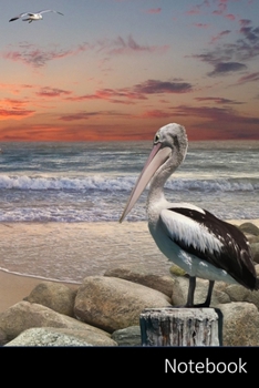 Paperback Notebook: 日没、 空、 ヨット、 ビーチ、 海&# Book