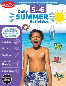 Paperback Daily Summer Activities: Between 5th Grade and 6th Grade, Grade 5 - 6 Workbook Book