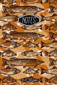 Notes: Fish Types Fishing Notebook 6"X9" 120 College Ruled Pages