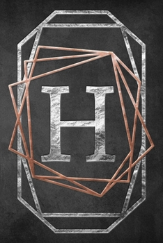 Chalkboard Foiling Minimalist Letter Notebook - H: A personalized monogram notebook just for you!