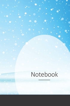 Paperback Notebook: Winter Background, Snow, Christmas, White Notebook / Journal / Diary / Composition book - 6 x 9 inches (15,24 x 22,86 Book