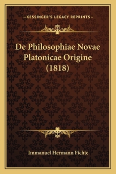 Paperback De Philosophiae Novae Platonicae Origine (1818) [Latin] Book