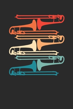 Paperback Trombone Retro: Trombones Notebook, Graph Paper (6" x 9" - 120 pages) Musical Instruments Themed Notebook for Daily Journal, Diary, an Book