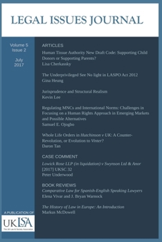Paperback Legal Issues Journal 5(2) Book