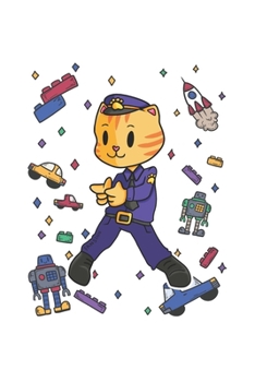 Funny Police Cat Notebook: Graph Paper Journal 6x9 - 120 Pages
