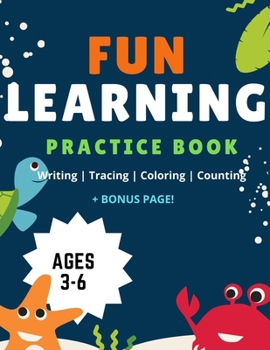 Paperback Fun Learning Practice Book: 3-6 years first practice book