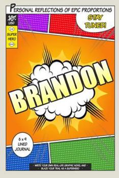 Paperback Superhero Brandon: A 6 x 9 Lined Journal Book