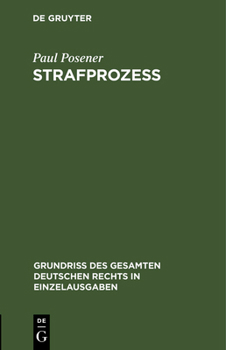 Hardcover Strafprozeß [German] Book