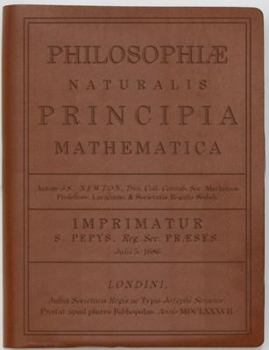 Leather Bound Principia Mathematica by Newton: Brown Lined Journal Book