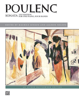 Paperback Poulenc Sonata: 1919 Edition for One Piano, Four Hands Book
