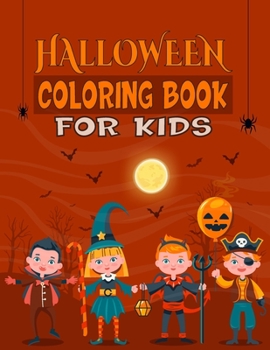 Paperback Halloween Coloring Book For Kids: Spooky Fun for Little Ones: A Halloween Coloring Book