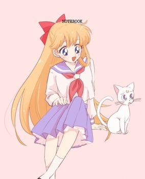 Notebook: Sailor Moon Anime Soft Glossy Cover College Ruled Pages Book 7.5 x 9.25 Inches 110 Pages