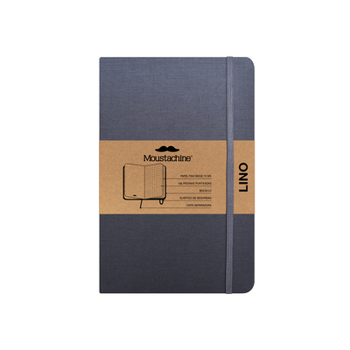 Paperback Moustachine Classic Linen Pocket Grey Dotted Flex Book