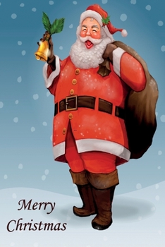 Paperback Merry Christmas: Santa Claus / Medium Size Notebook with Lined Interior, Page Number and Daily Entry Ideal for Organization, Taking Not Book