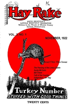 Paperback Hay Rake, V3 N1, November 1922 Book