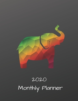 2020 Monthly Planner Elephant Design 8 1/2" x 11"