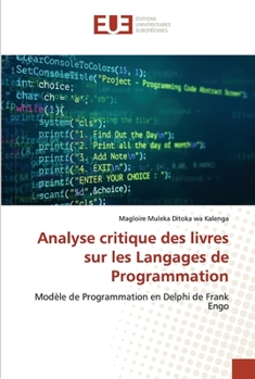 Paperback Analyse critique des livres sur les Langages de Programmation [French] Book