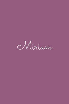 Miriam: notebook with the name on the cover, elegant, discreet, official notebook for notes, dot grid notebook,