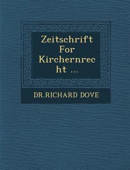 Paperback Zeitschrift for Kirchernrecht ... [German] Book