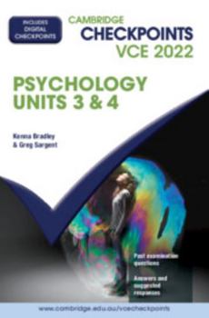 Paperback Cambridge Checkpoints VCE Psychology Units 3&4 2022 Book