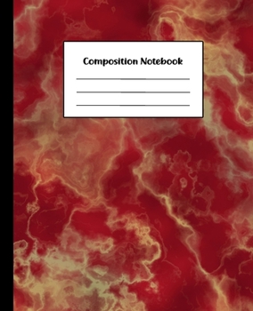 Composition Notebook: Red Rustic Marble | College Ruled Back To School Notebook For Students, Kids, Teens, Adults & Teachers | Creative Writing ... & Journaling 33 (Composition Notebooks)