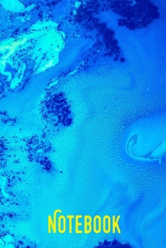 Notebook: Watercolor Ocean Blue Notebook Wide Ruled Lined Journal 6x9 Inch ( Legal ruled ) Family Gift Idea in 2020 for Co-worker Teachers Police Nurse Firefighter or School Students