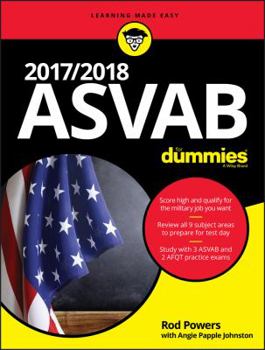 Paperback 2017 / 2018 ASVAB for Dummies Book