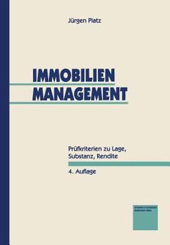 Paperback Immobilien-Management: Prüfkriterien Zu Lage, Substanz, Rendite [German] Book